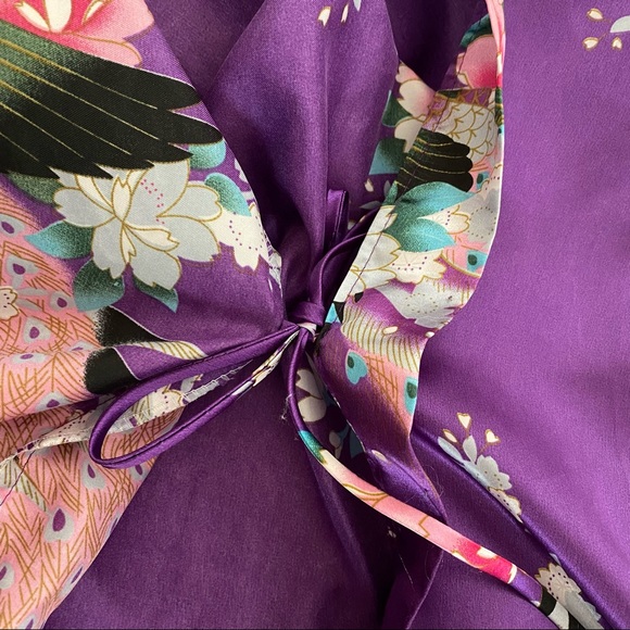 Sam Well Peacock & Glowers Kimono Style Robe - Picture 10 of 11
